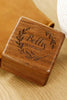 Załaduj obraz do przeglądarki galerii, Drewniany pierścionek Pudełko Ślubne Propozycja Diamentowe pudełko pierścionka