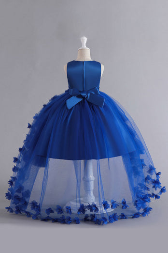 Niebieska łódka Dekolt Sukienki Dla Dziewczynek