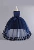 Załaduj obraz do przeglądarki galerii, Niebieska łódka Dekolt Sukienki Dla Dziewczynek