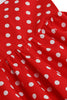 Załaduj obraz do przeglądarki galerii, Czerwona Dekolt Halter Sukienki Dziewczęce W Groszki