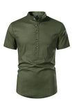 Slim Fit Białe guziki Letnie topy męskie