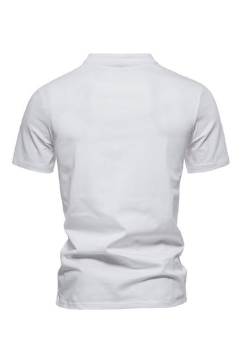 V-neck Letnie bluzki z krótkim rękawem Męskie bluzki