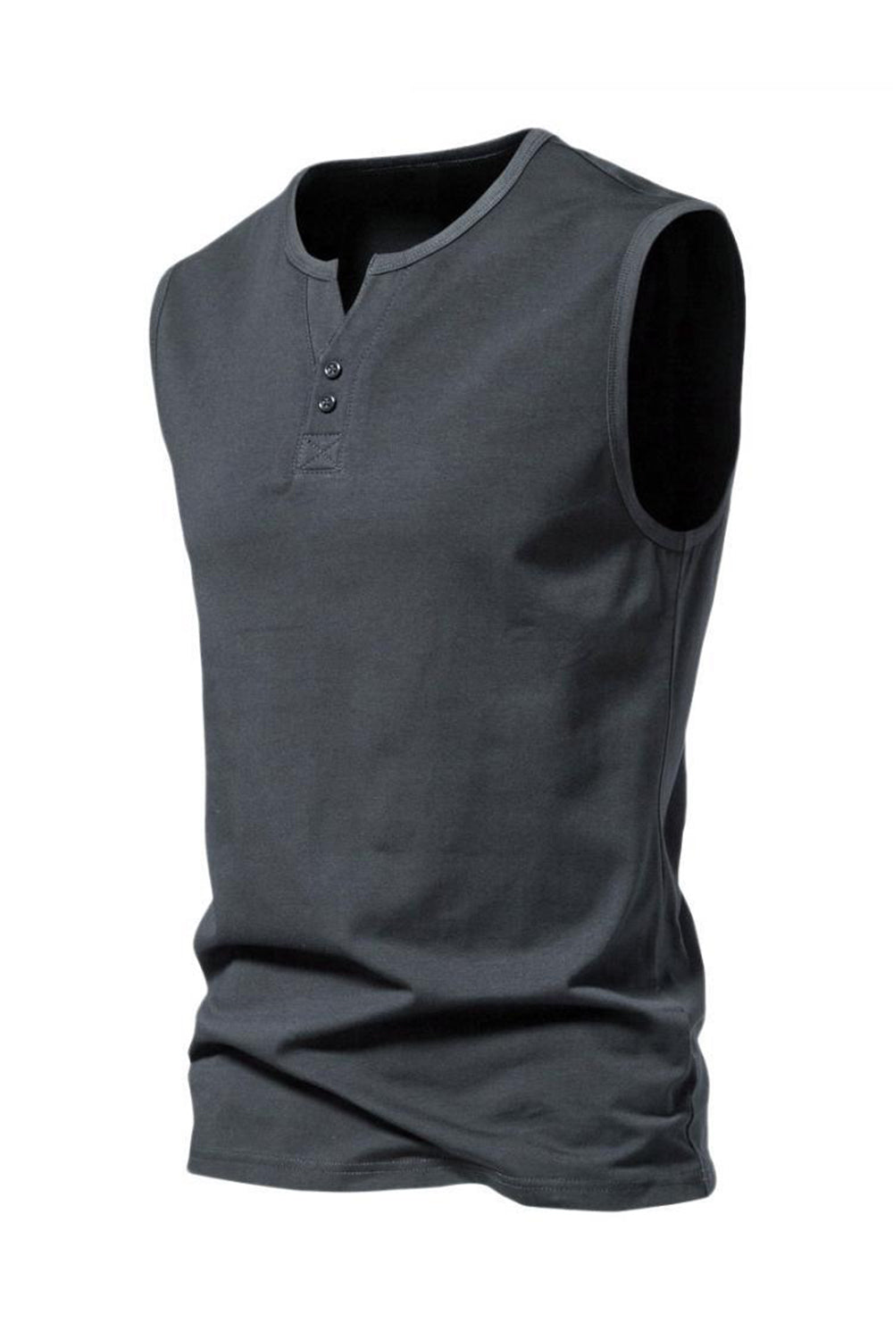 Summer Sleeveless Buttony Męska koszulka
