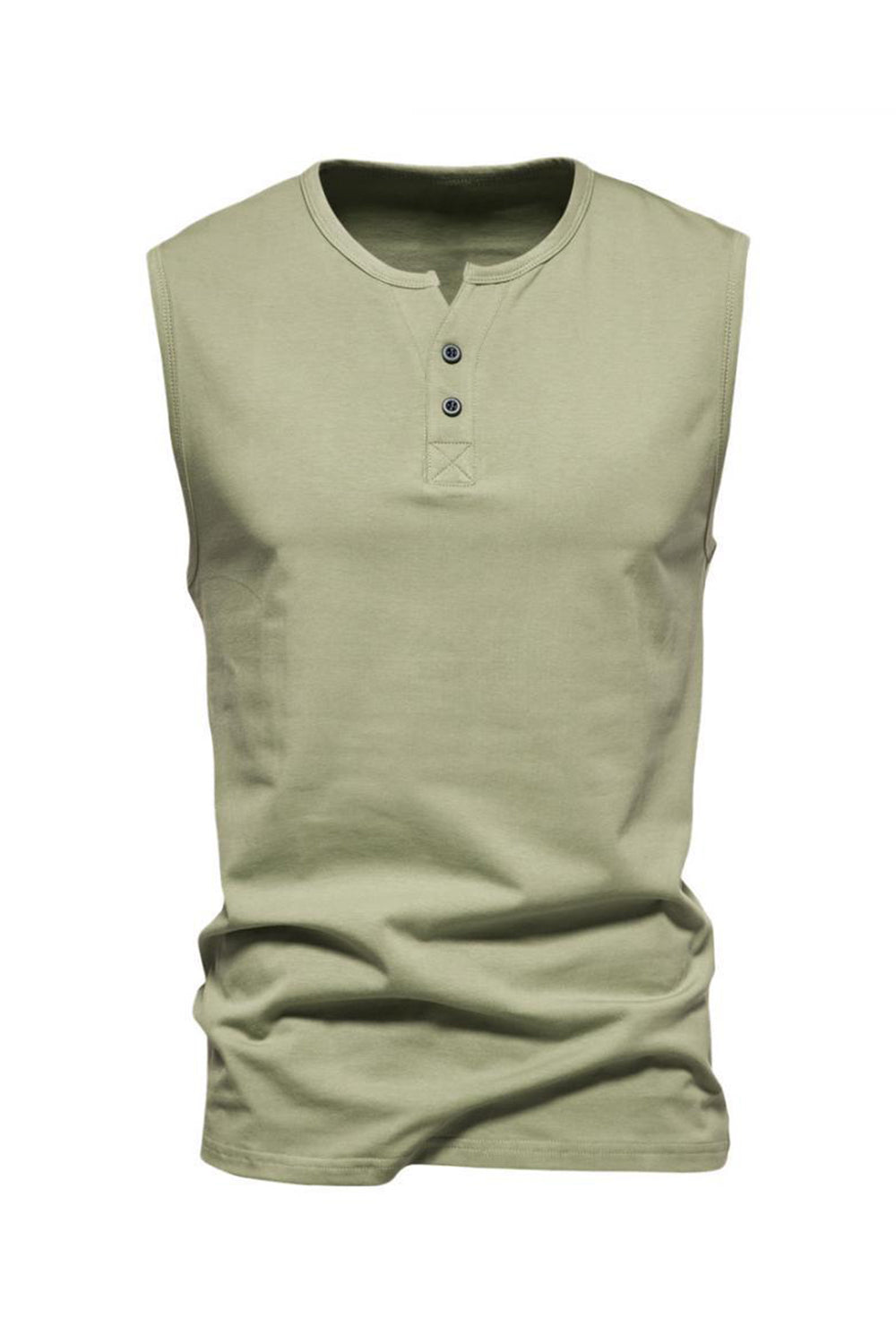 Summer Sleeveless Buttony Męska koszulka