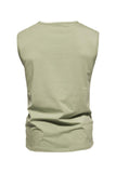 Summer Sleeveless Buttony Męska koszulka