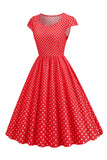 Sukienka Polka Dots Swing 1950s