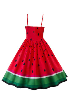 Czerwona Sukienka Z Nadrukiem Arbuza Z 1950 Roku