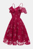 Załaduj obraz do przeglądarki galerii, Linia Z Ramion Róż Koronkowa Sukienka