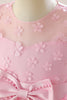 Załaduj obraz do przeglądarki galerii, Różowa Tiulowa Sukienka Imprezowa Z Aplikacjami