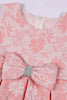 Załaduj obraz do przeglądarki galerii, łódka Dekolt Różowa Sukienki Wizytowe Dla Dziewczynek z Kokarda