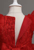 Załaduj obraz do przeglądarki galerii, Czerwona Sukienki Dla Dziewczynek na Wesele z Kokarda