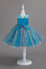 Załaduj obraz do przeglądarki galerii, Dekolt Okrągły Rumieniec Sukienki Wizytowe Dla Dziewczynek