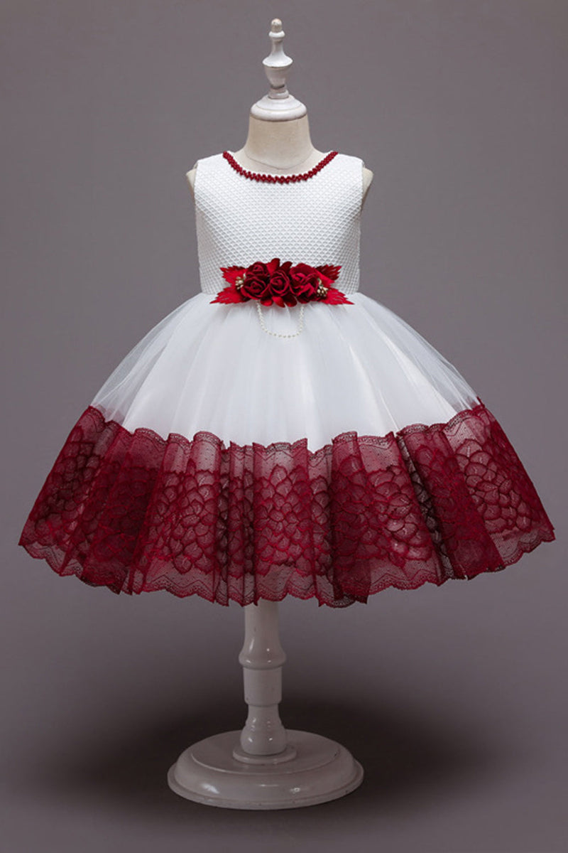 Załaduj obraz do przeglądarki galerii, Różowa Tiulowa Sukienki Dla Dziewczynek Bez Rękawów Z Kokardą