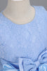 Załaduj obraz do przeglądarki galerii, Niebieski Tiul Sukienki Dla Dziewczynek Bez Rękawów Z Marszczeniami