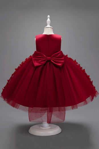Szampan Sukienka Balowa Dla Dziewczynki z Kokardą