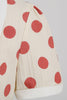Załaduj obraz do przeglądarki galerii, Czerwona Sukienka Lata 50 W Groszki z Krótki Rękaw