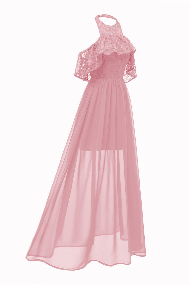 Załaduj obraz do przeglądarki galerii, Bordowa Tiulowa Sukienka Vintage Z Koronką