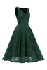 Załaduj obraz do przeglądarki galerii, Gark Green A-line Koronkowa sukienka bez rękawów