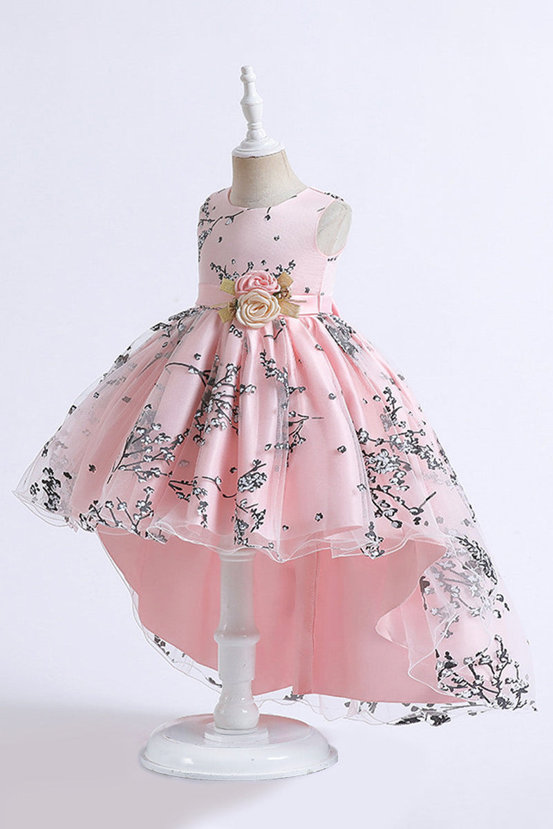 Załaduj obraz do przeglądarki galerii, Różowa Sukienki Dla Dziewczynek z Kokarda