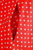 Załaduj obraz do przeglądarki galerii, Dekolt Halter Czerwona Sukienki W Grochy Lata 50