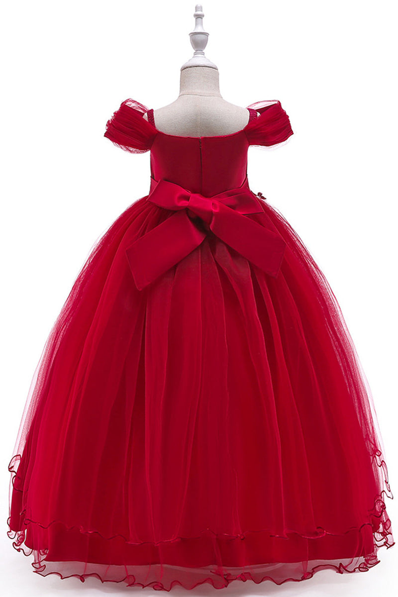 Załaduj obraz do przeglądarki galerii, A-Line Beaded Blush Sukienki dziewczęce z aplikacjami