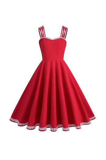 Hepburn Style Swing Czarna Vintage Sukienka