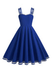 Hepburn Style Swing Czarna Vintage Sukienka