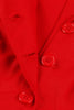 Załaduj obraz do przeglądarki galerii, Czerwona Dekolt V Sukienka Retro Lata 50 Z Krótkim Rękawem