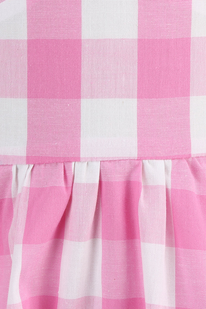Załaduj obraz do przeglądarki galerii, Dekolt Halter Różowe Sukienki Dziewczęce Bez Rękawów W Stylu Vintage