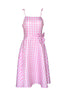 Załaduj obraz do przeglądarki galerii, Cienkich Ramiączkach Różowa Sukienka W Stylu Lat 50 z Kokarda