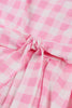 Załaduj obraz do przeglądarki galerii, Różowa Pin Up Sukienka Lata 50 w Kratkę