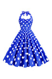 Różowe Groszki Pin Up Sukienka Retro Lata 50