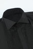 Załaduj obraz do przeglądarki galerii, Czarna męska patchworkowa koszula z długim rękawem