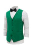 Załaduj obraz do przeglądarki galerii, Zielona jednorzędowa szalowa kamizelka Lapel Men&#39;s Suit
