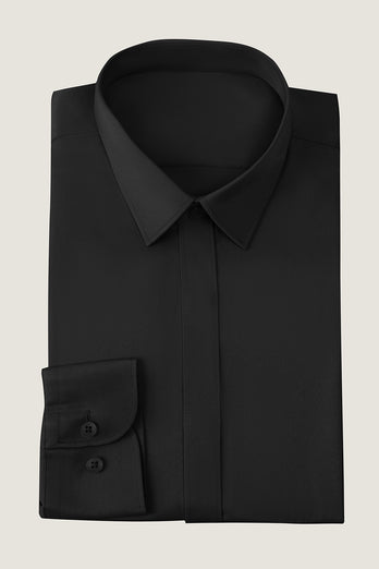 Czarna koszula Solid Men's Suit