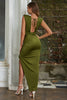 Załaduj obraz do przeglądarki galerii, Zielona sukienka koktajlowa bez rękawów Open Back