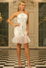 Załaduj obraz do przeglądarki galerii, Ivory Halter Sparkly Cekinowa sukienka koktajlowa