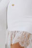 Załaduj obraz do przeglądarki galerii, Biała syrenka sukienka bodycon z kwadratowym dekoltem i długimi rękawami