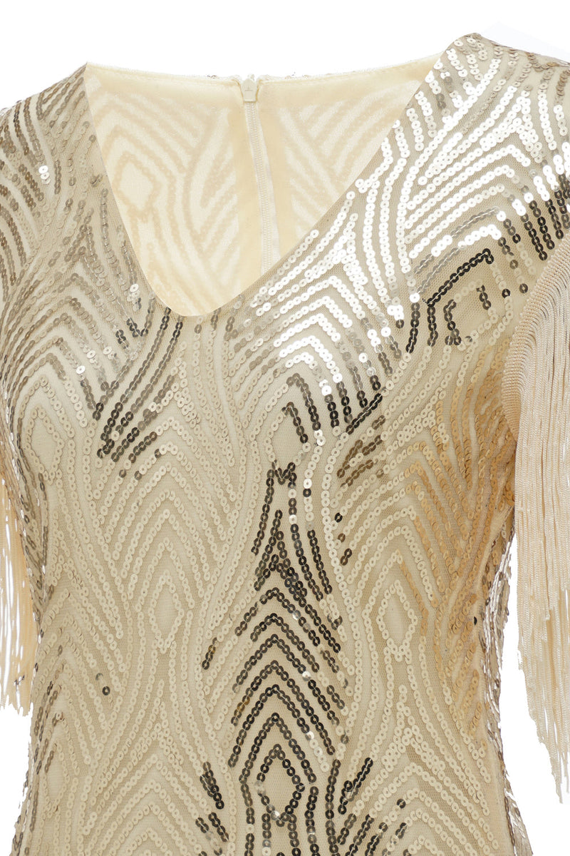Załaduj obraz do przeglądarki galerii, Moreli Sukienka Lata 20 z Frędzlami
