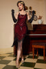 Załaduj obraz do przeglądarki galerii, Cekinowa sukienka z frędzlami Vintage 1920s