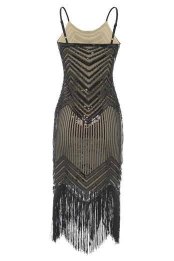Cekinowa sukienka z frędzlami Vintage 1920s