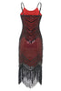 Załaduj obraz do przeglądarki galerii, Cekinowa Sukienka Lata 20 z Frędzlami