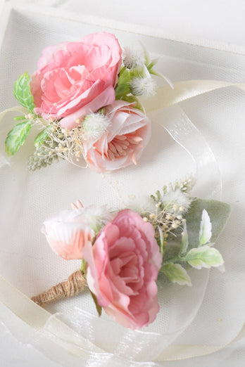 Róż kwiatowy Gorset Corsage na ślub