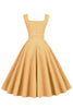 Załaduj obraz do przeglądarki galerii, Żółta Sukienki Lata 50 z Kieszenie