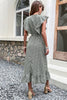 Załaduj obraz do przeglądarki galerii, Sukienki Letnie z Kopertowym Dekoltem z Wysokim Stanem