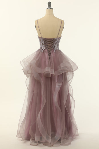 Tiulowa sukienka na studniówkę Aplikacje