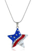 Załaduj obraz do przeglądarki galerii, Amerykańska flaga Pentagram Diamentowy naszyjnik