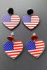 Załaduj obraz do przeglądarki galerii, Kolczyki Serce z amerykańskiej flagi