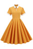 Załaduj obraz do przeglądarki galerii, Jasnoniebieska Sukienka Vintage Lata 50 z Rękawami