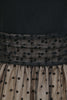 Załaduj obraz do przeglądarki galerii, Czarna Tiulowe Sukienka Lata 50 z Krótkim Rękawem